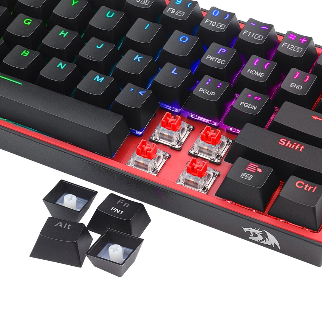 Teclado Mecánico Gamer Redragon Fizz Pro K616-RGB 60% Inalámbrico Bluetooth y Cable USB-C RGB