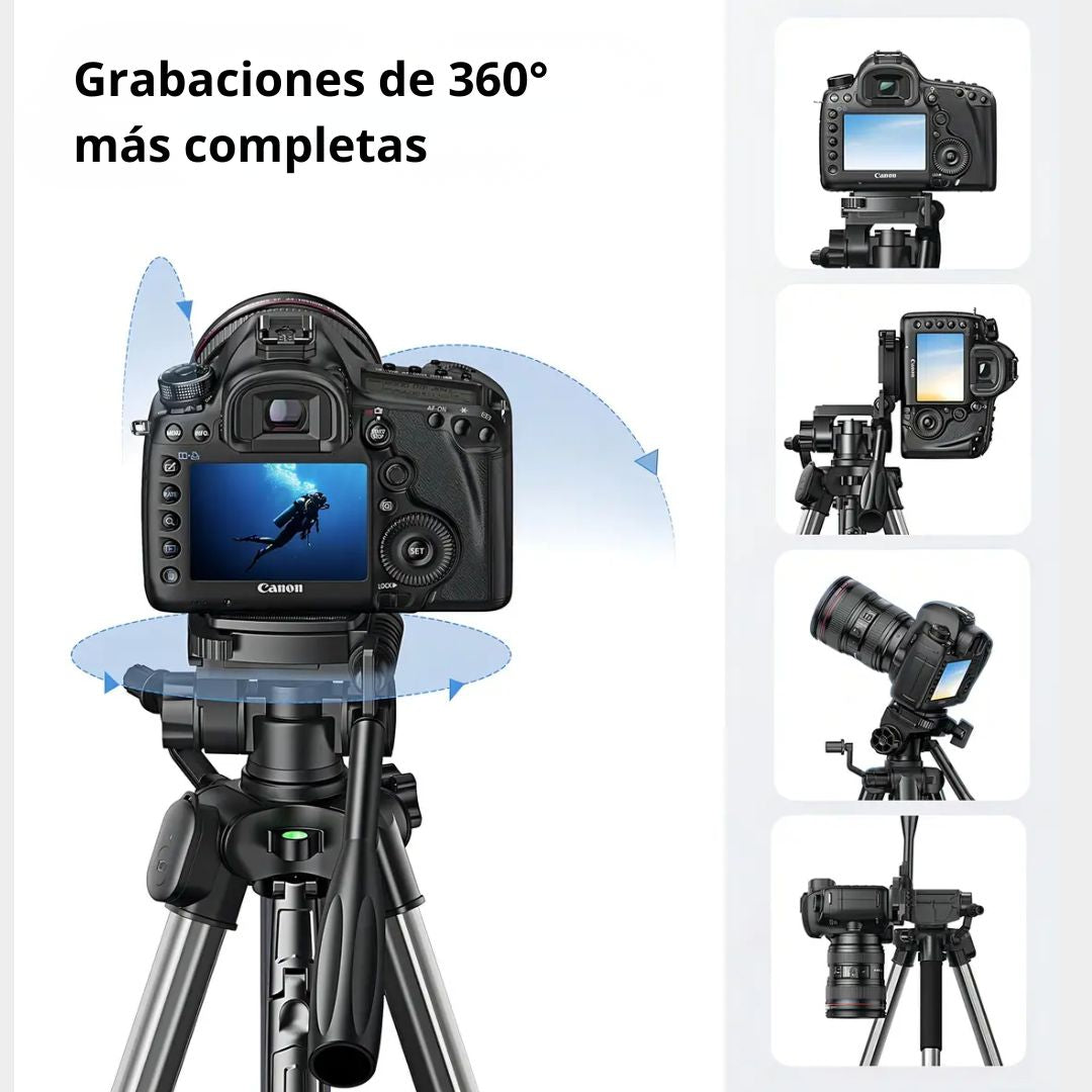 Trípode Profesional UGREEN LP661 175 cm para Cámara Celular Proyector con Cabezal y Estuche