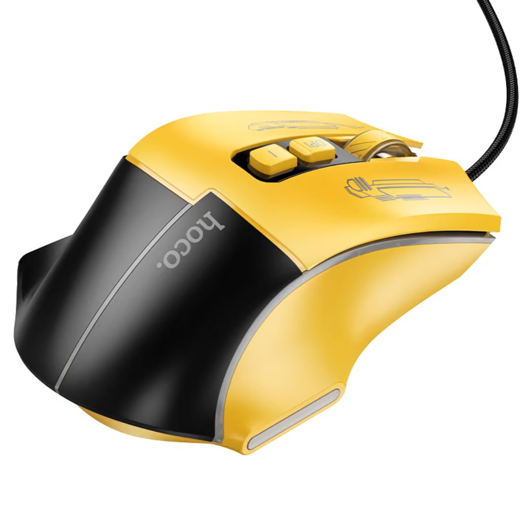 Mouse Gamer Hoco GM31 Overlord RGB USB 3600 DPI con 7 Botones y Cable Trenzado