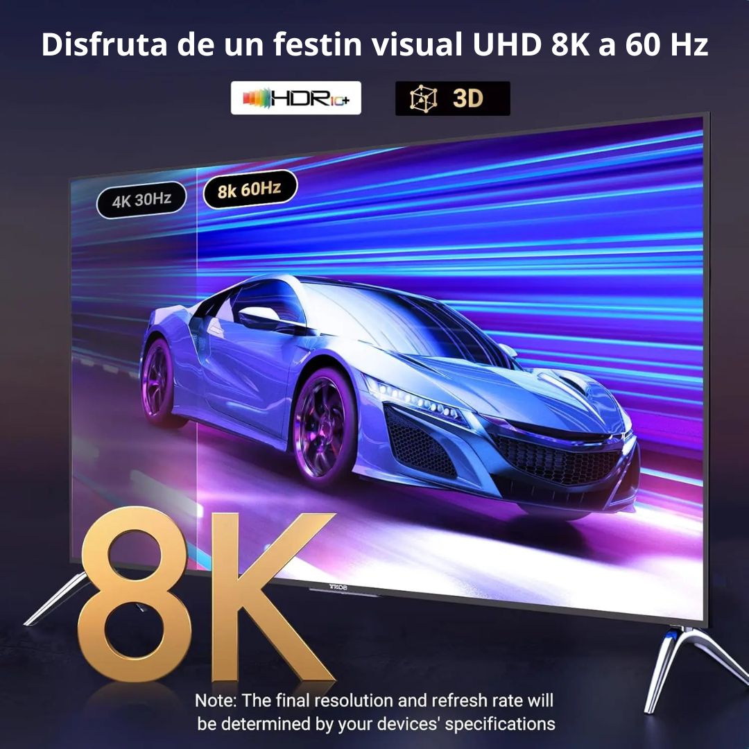Cable DisplayPort a HDMI UGREEN DP115 2m 8K 60Hz 4K 120Hz Activo