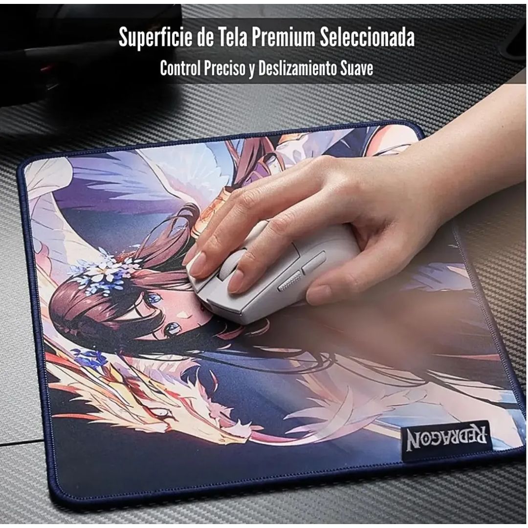 Mousepad Gamer Redragon AK1 S Diseño Anime 33 x 26 cm Antideslizante Impermeable
