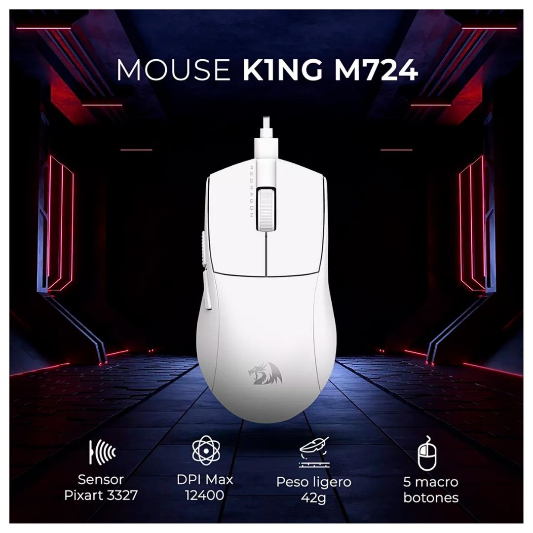 Combo Gamer Redragon S143W Teclado Mecánico 60% RGB y Mouse 12400 DPI con Cable