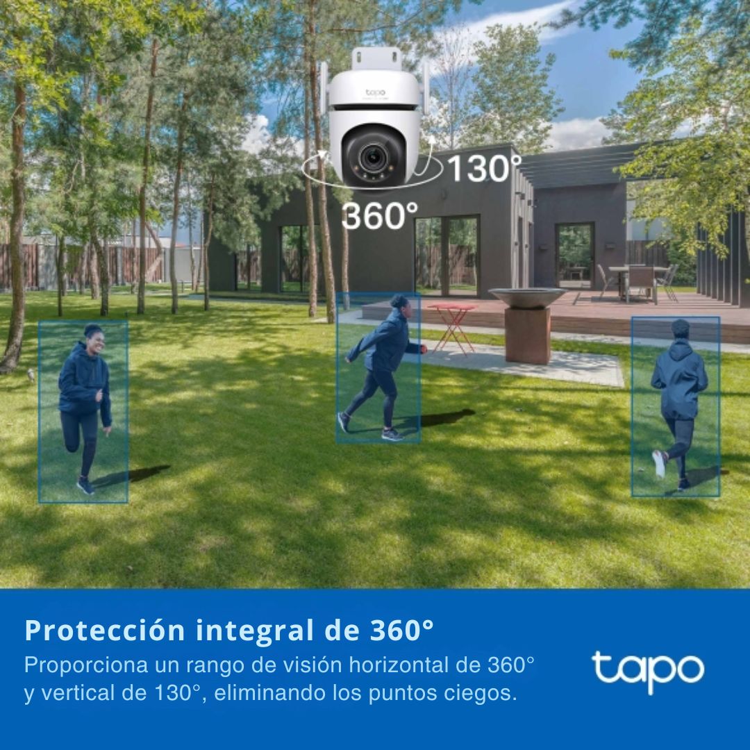 Cámara de Seguridad WiFi Exterior TP-Link Tapo C520WS 2K QHD 4MP 360° con Visión Nocturna a Color