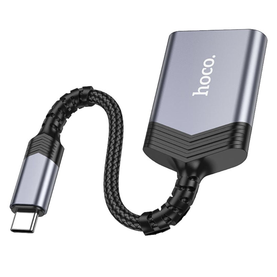 Lector de Tarjetas USB Tipo C a SD y Micro SD Hoco UA25 OTG 480 Mbps hasta 2TB