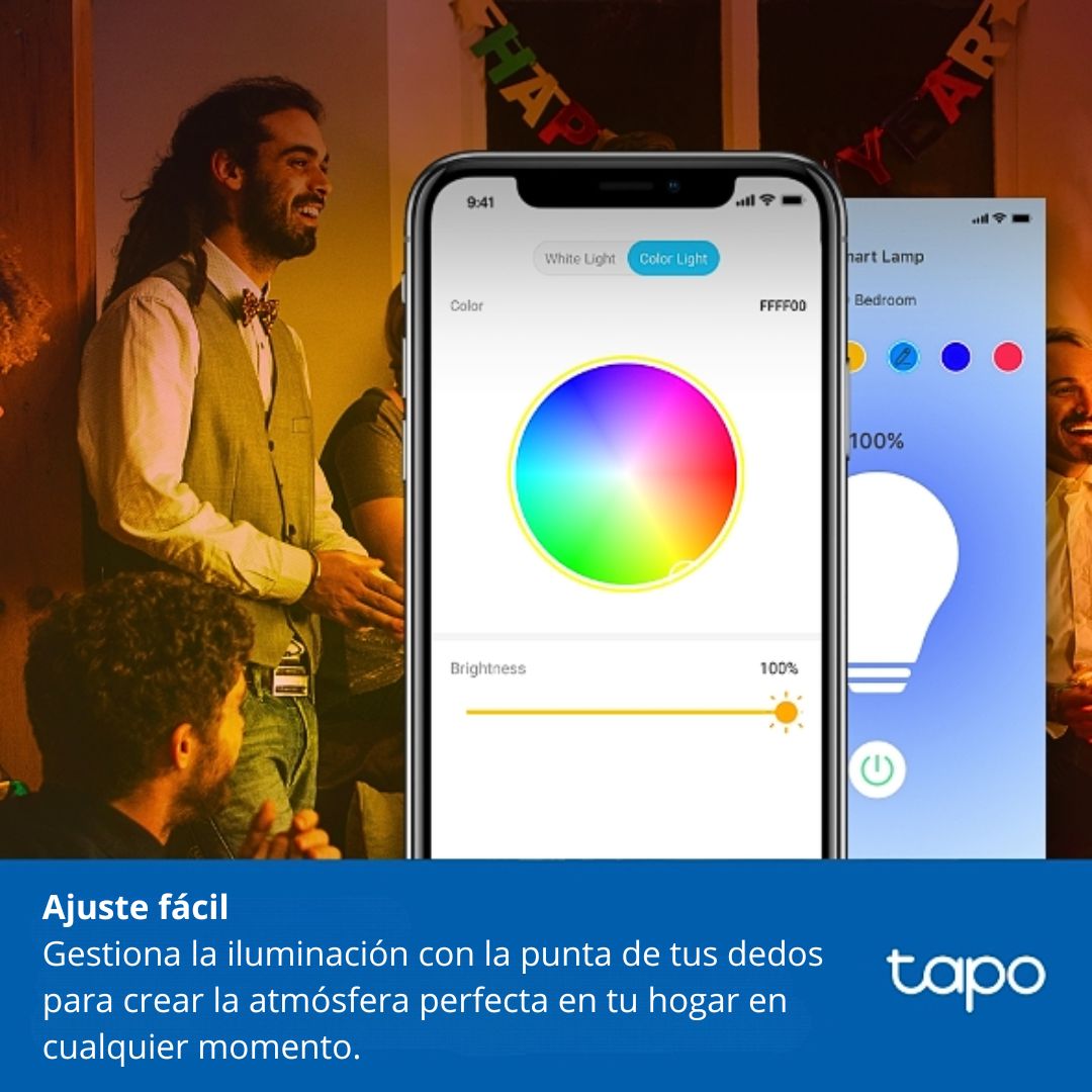 Foco Inteligente WiFi RGB E27 TP-Link Tapo L530E Multicolor