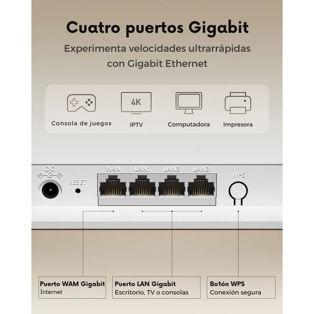 Router WiFi 7 Mesh Cudy WR3600E BE3600 MLO Gigabit Dual Band