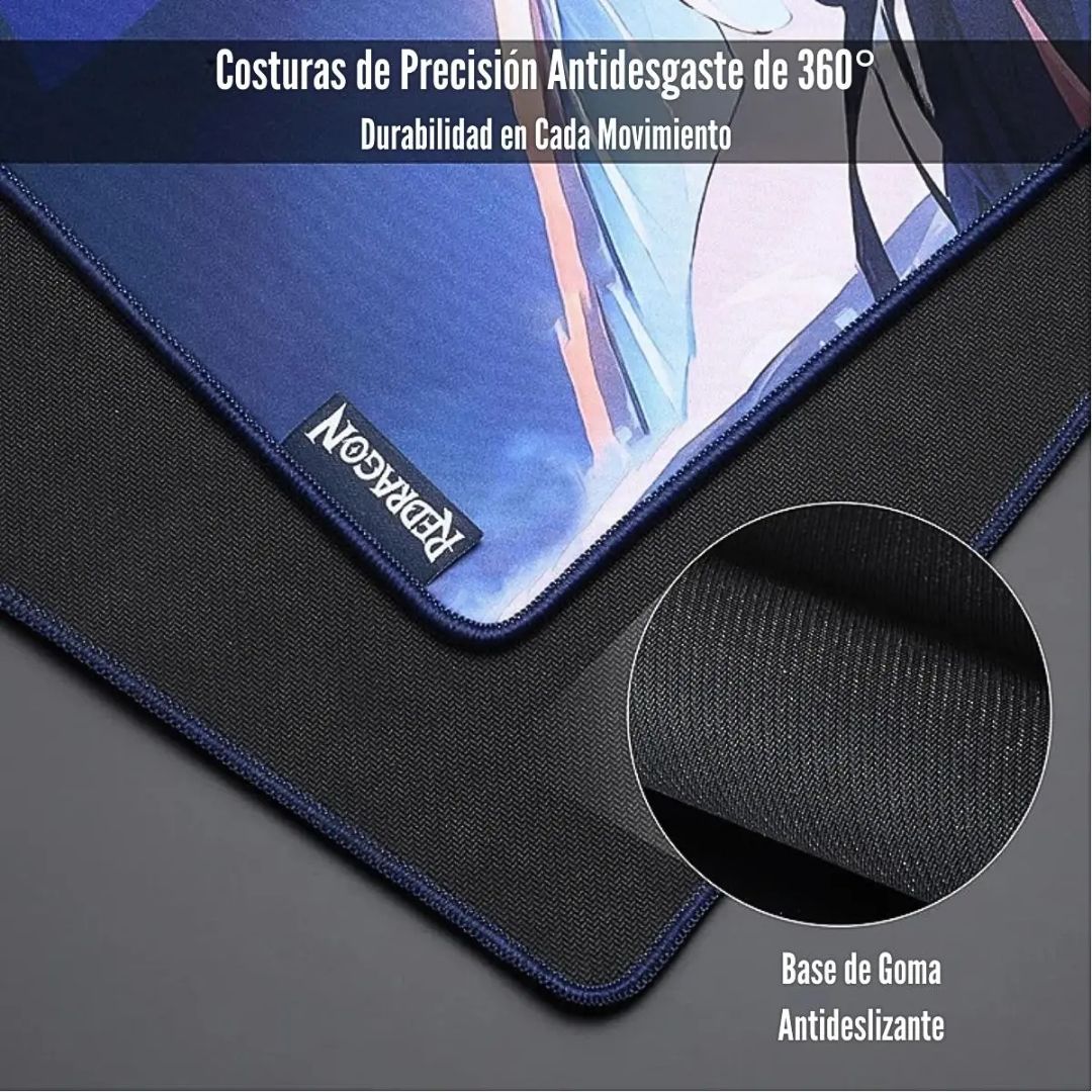 Mousepad Gamer Redragon AK1 S Diseño Anime 33 x 26 cm Antideslizante Impermeable