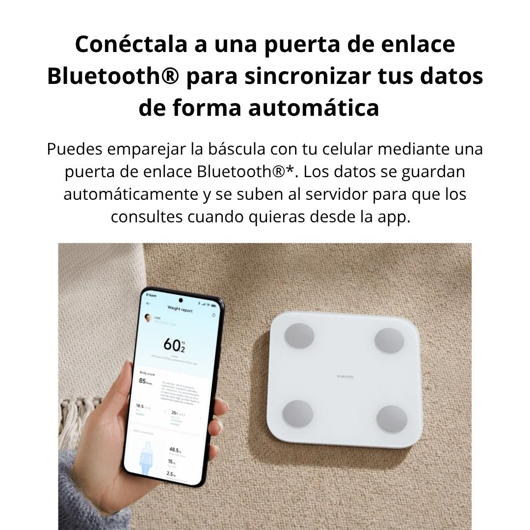 Balanza Inteligente Xiaomi S400 Composición Corporal Bluetooth y 25 Indicadores