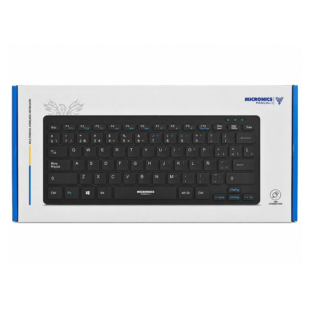 Teclado USB Slim Micronics Pascal+ MICK500 Español con Protector de Silicona