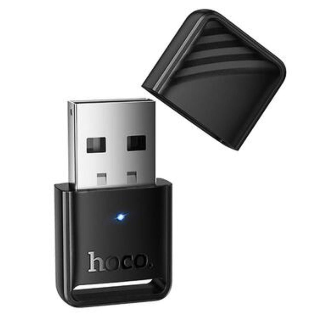 Adaptador USB Bluetooth 5.4 Hoco Mini Portátil para PC Laptop Audífonos Teclado Mouse e Impresora