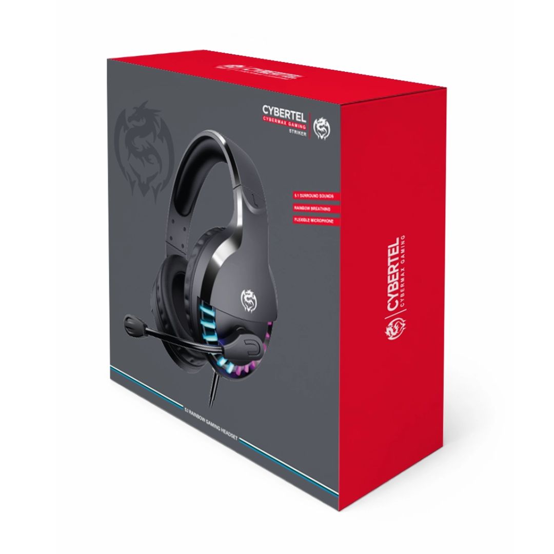 Audífonos Gamer Cybertel CBX 501U USB 5.1 RGB Drivers 50mm