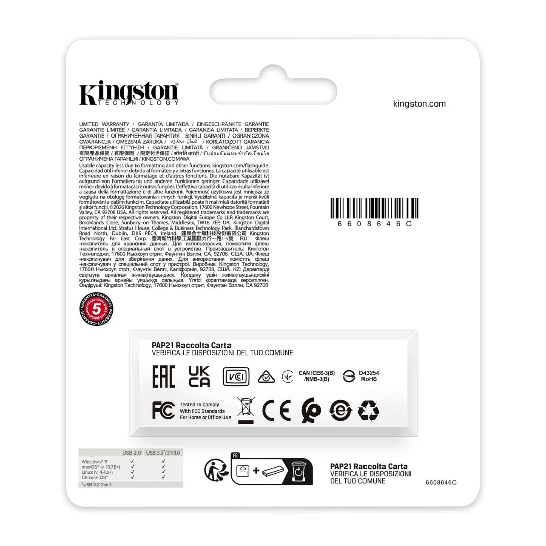 Memoria USB 64GB Kingston DataTraveler Exodia USB 3.2 Gen 1