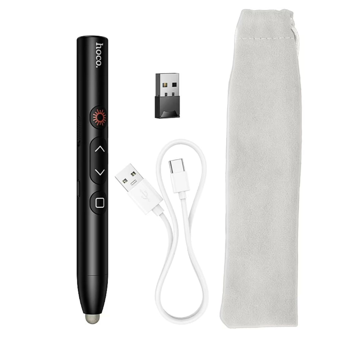 Presentador Inalámbrico Hoco GM203 Touch 2.4G con Láser Rojo Pantalla LED y Punta Táctil