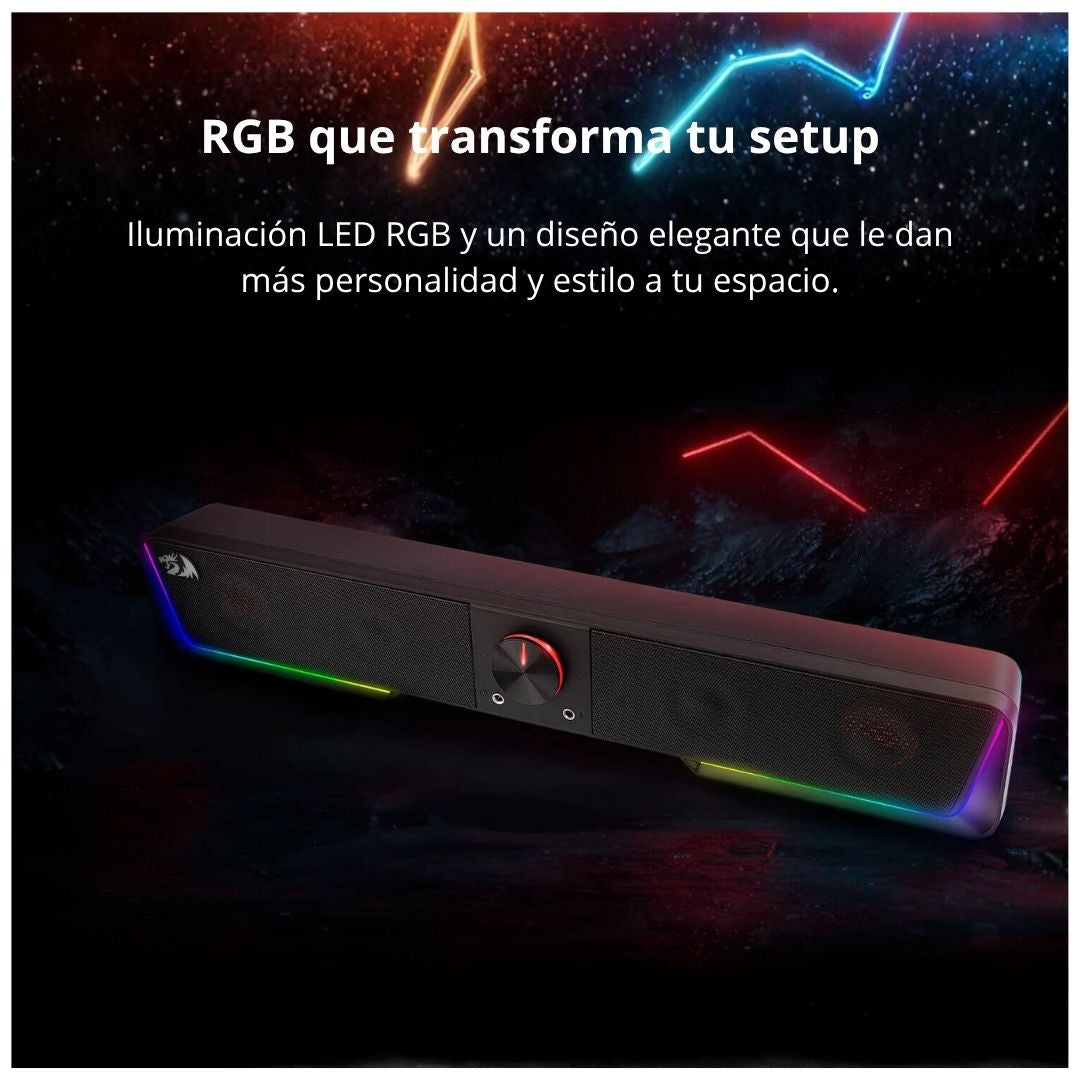 Barra de Sonido Soundbar Gamer Redragon Darknets GS570 RGB Bluetooth