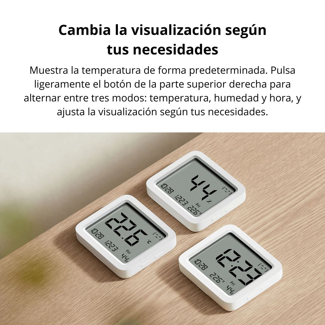 Sensor Xiaomi Temperatura y Humedad Smart Monitor 3 Bluetooth Pantalla LCD