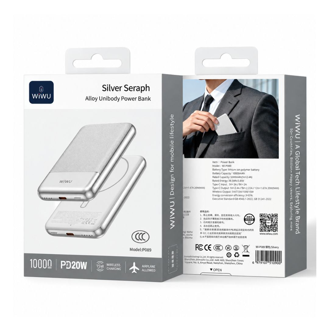 Power Bank Magnético WIWU Wi-P089 10000mAh 15W PD 20W
