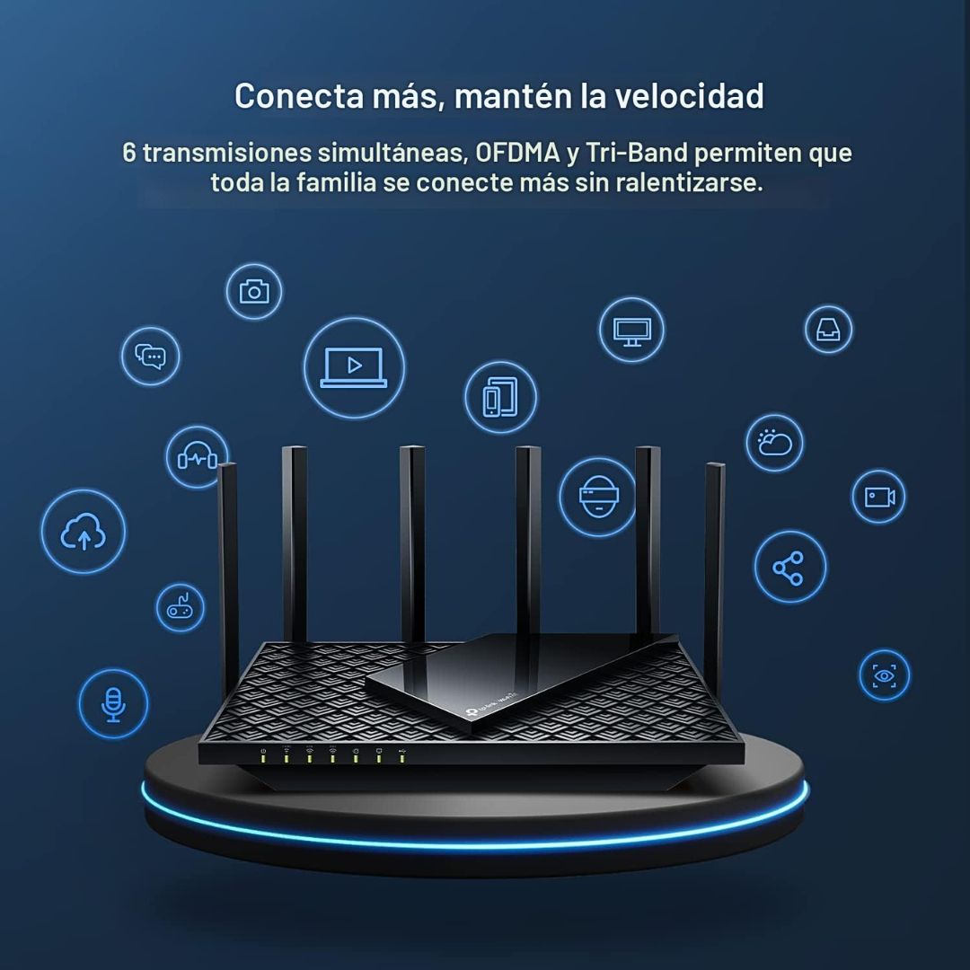 Router WiFi 6 TP-Link Archer AX72 AX5400 Gigabit Doble Banda con 6 Antenas