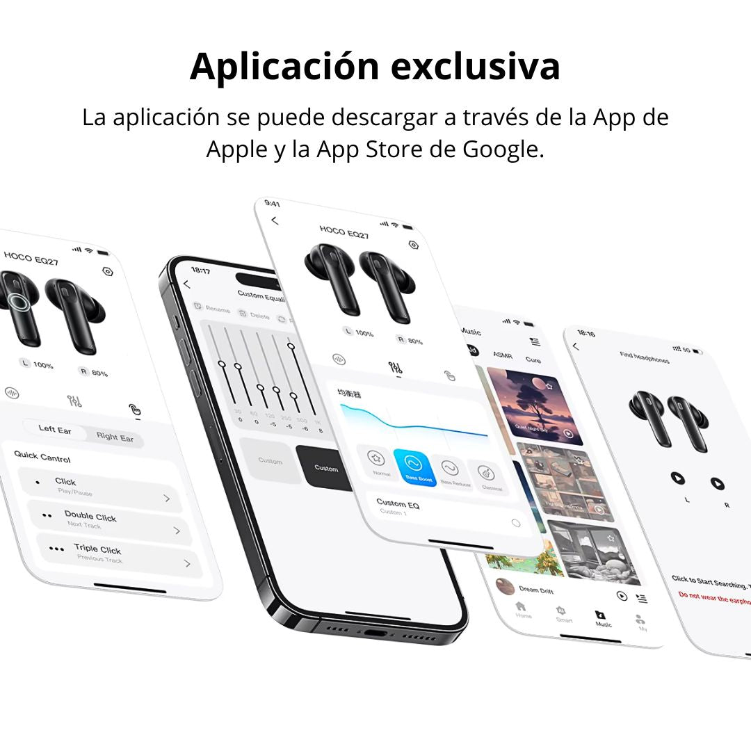 Audífonos Bluetooth Hoco EQ27 TWS con ANC, ENC, Traducción IA y Bluetooth 5.4