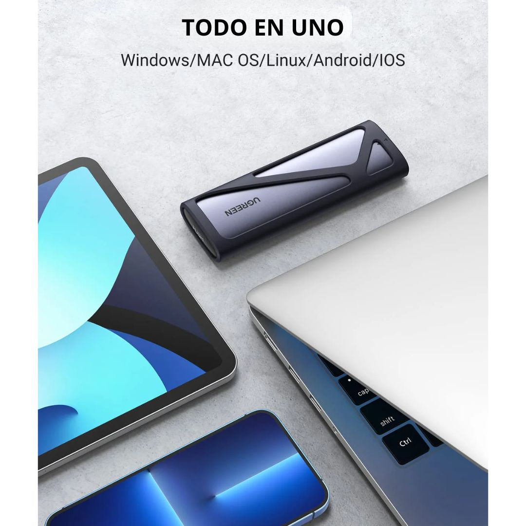 Carcasa UGREEN CM400 para SSD NVMe M.2 USB-C 10Gbps Aluminio