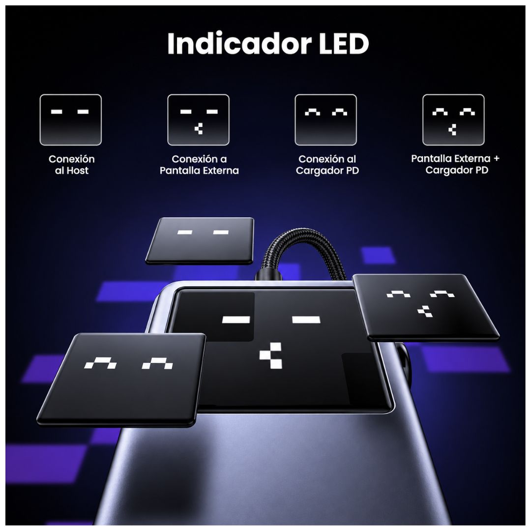 Hub USB-C 7 en 1 UGREEN CM888 HDMI 4K60Hz PD100W Ethernet