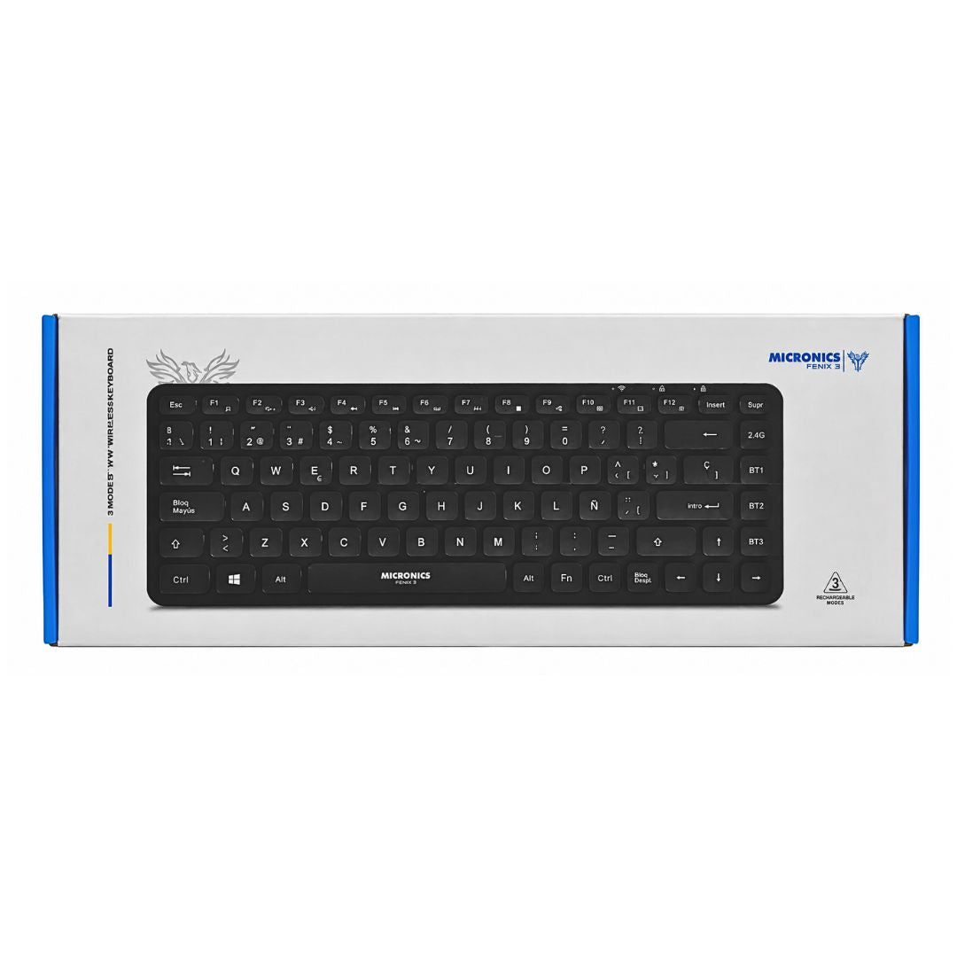 Teclado Inalámbrico Micronics Fenix 3 K603-3M Bluetooth 2.4GHz Recargable