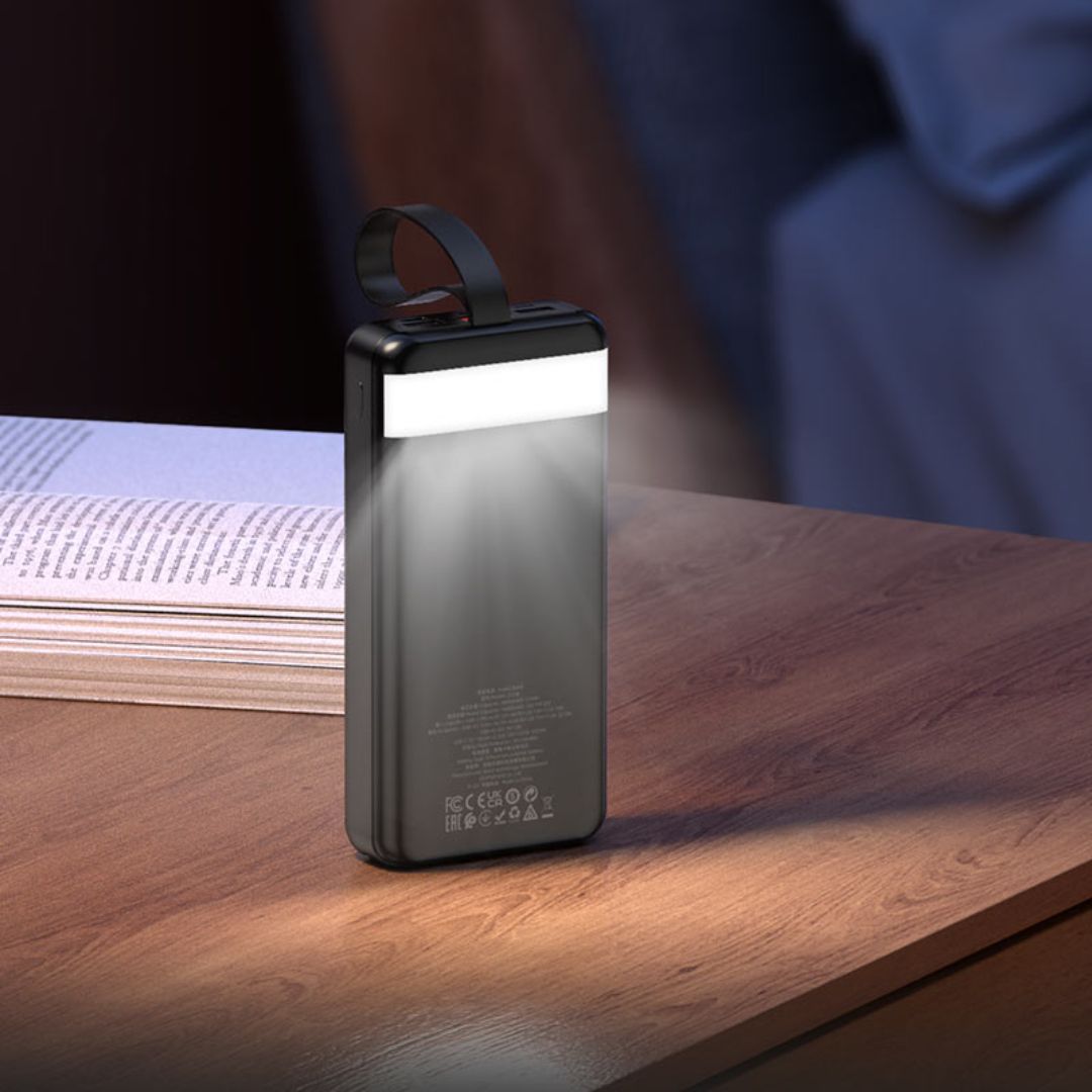 Power Bank 30000 mAh Hoco J123B con Carga Rápida 22.5W PD 20W Pantalla LED y Linterna