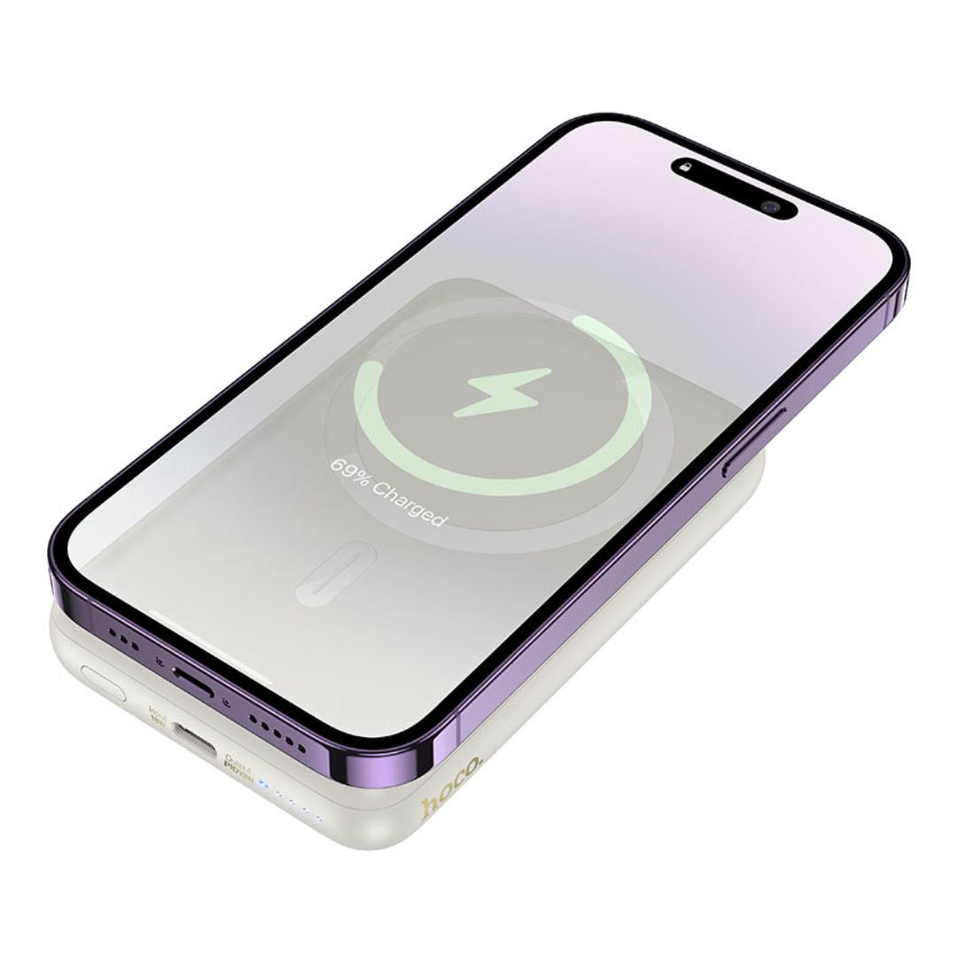 Power Bank Magnético Inalámbrico 10000 mAh Hoco J141 con Carga Rápida PD 20W USB-C