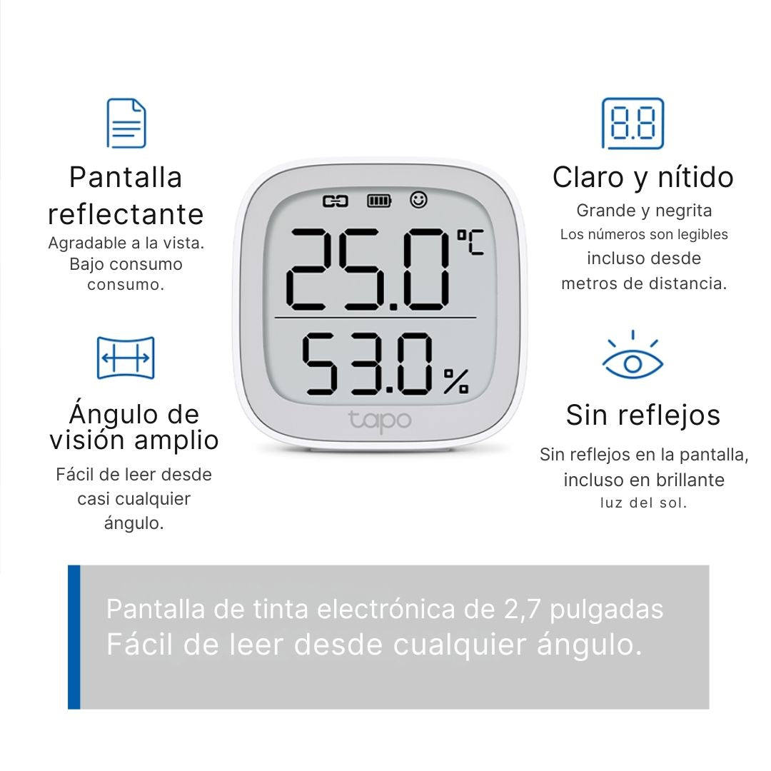 Sensor Inteligente TP-Link Tapo T315 Temperatura y Humedad con Pantalla E-Ink