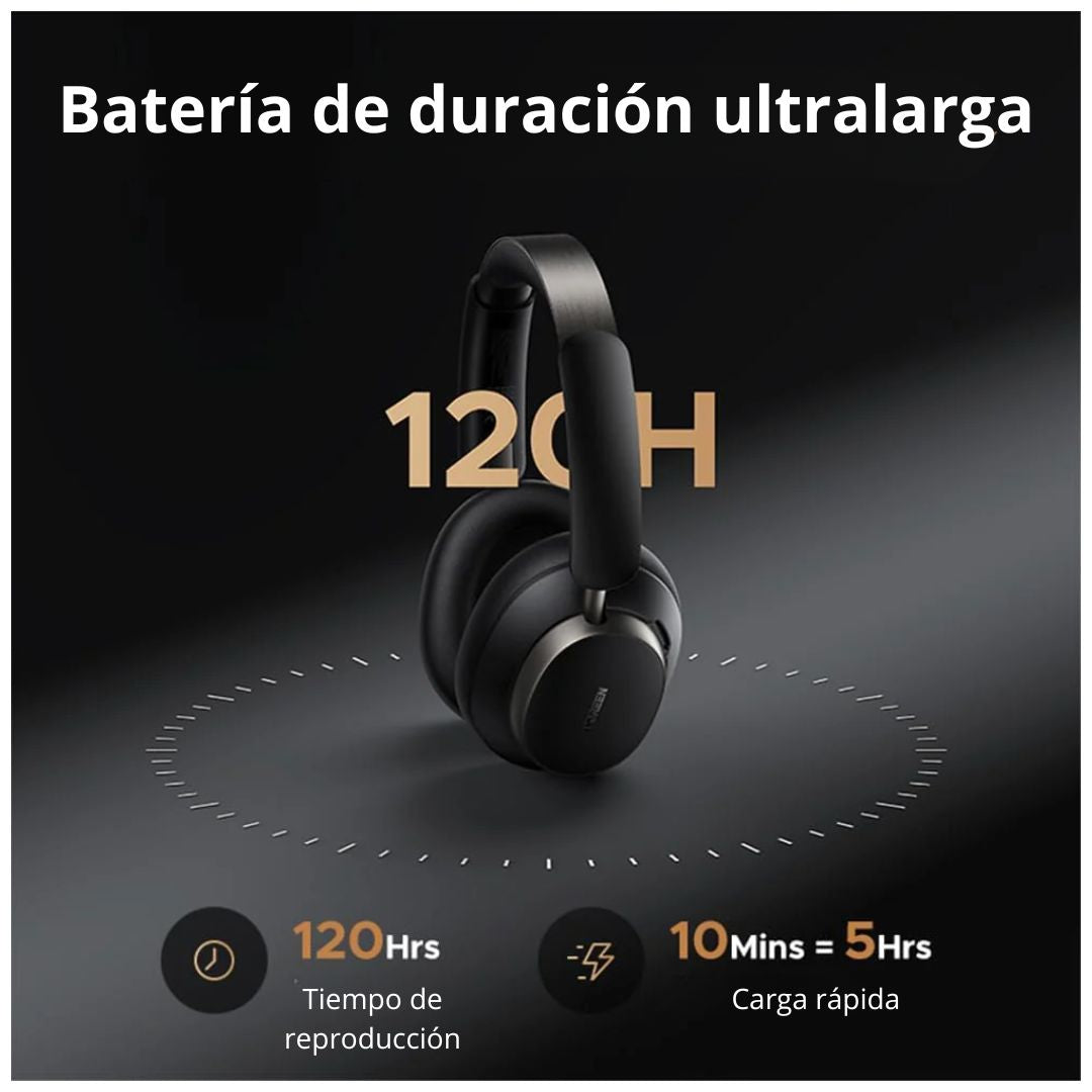 Audífonos Bluetooth 6.0 UGREEN Studio Pro HP206 con Cancelación de Ruido ANC 120h