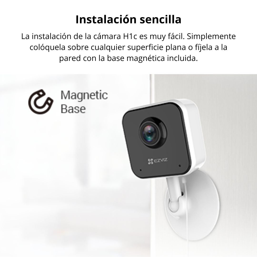 Cámara de Seguridad WiFi Interior EZVIZ H1c 1080P Audio Bidireccional y Visión Nocturna