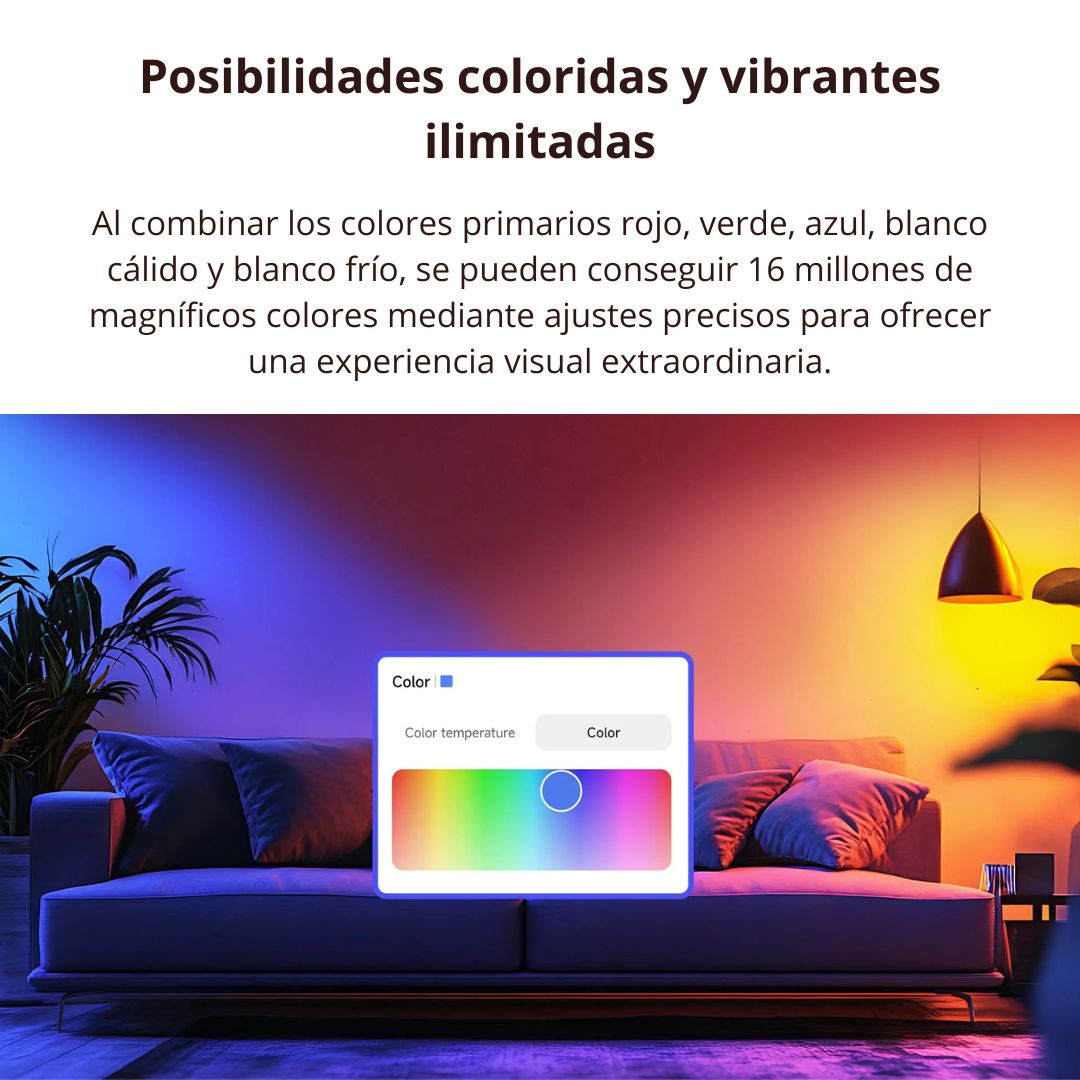 Foco Inteligente Xiaomi LED E27 RGB WiFi Compatible Alexa y Google Home