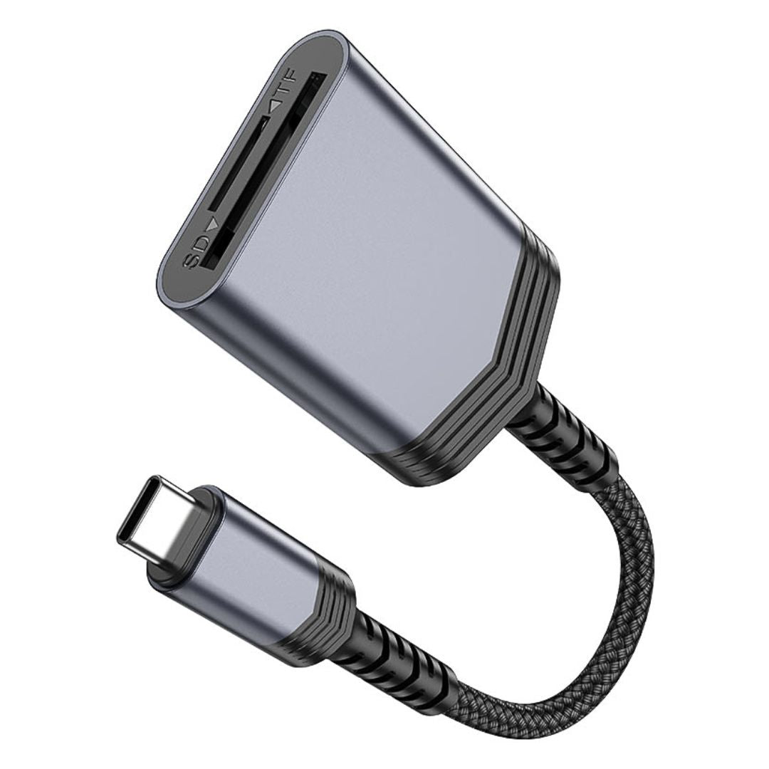 Lector de Tarjetas USB Tipo C a SD y Micro SD Hoco UA25 OTG 480 Mbps hasta 2TB