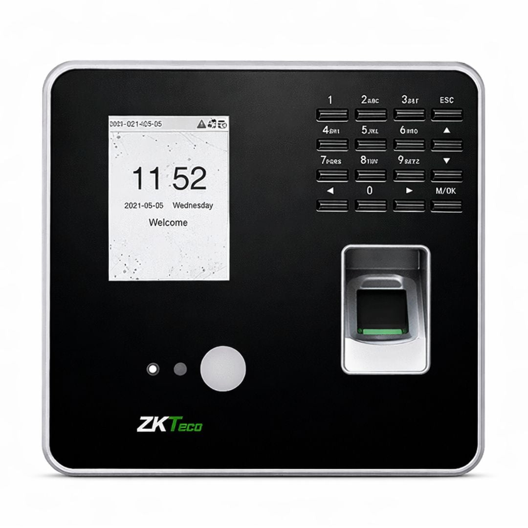 Reloj Biométrico Facial y Huella ZKTeco MB20-VL para Control de Acceso y Asistencia