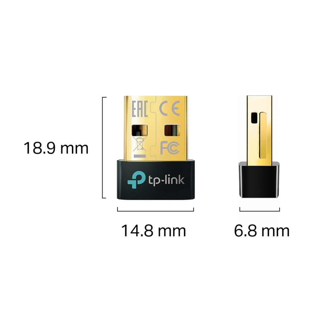 Adaptador USB Bluetooth 5.4 TP-Link UB500 Nano para PC Laptop Windows 11 10 8.1 y 7