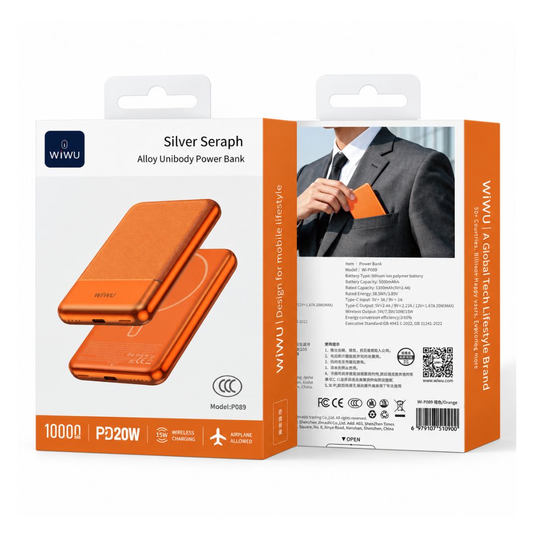 Power Bank Magnético WIWU Wi-P089 10000mAh 15W PD 20W