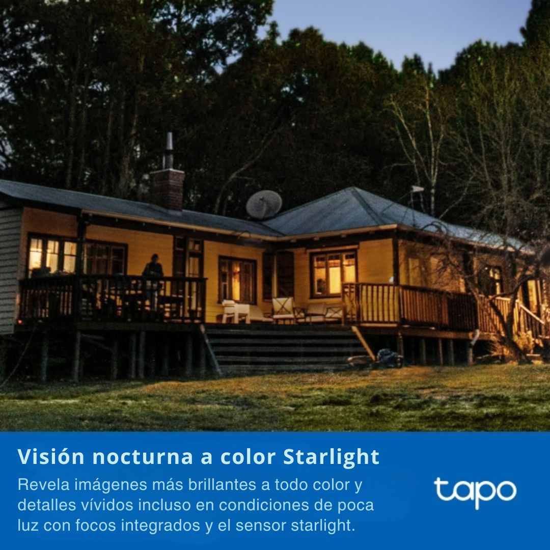 Cámara de Seguridad WiFi Exterior TP-Link Tapo C520WS 2K QHD 4MP 360° con Visión Nocturna a Color