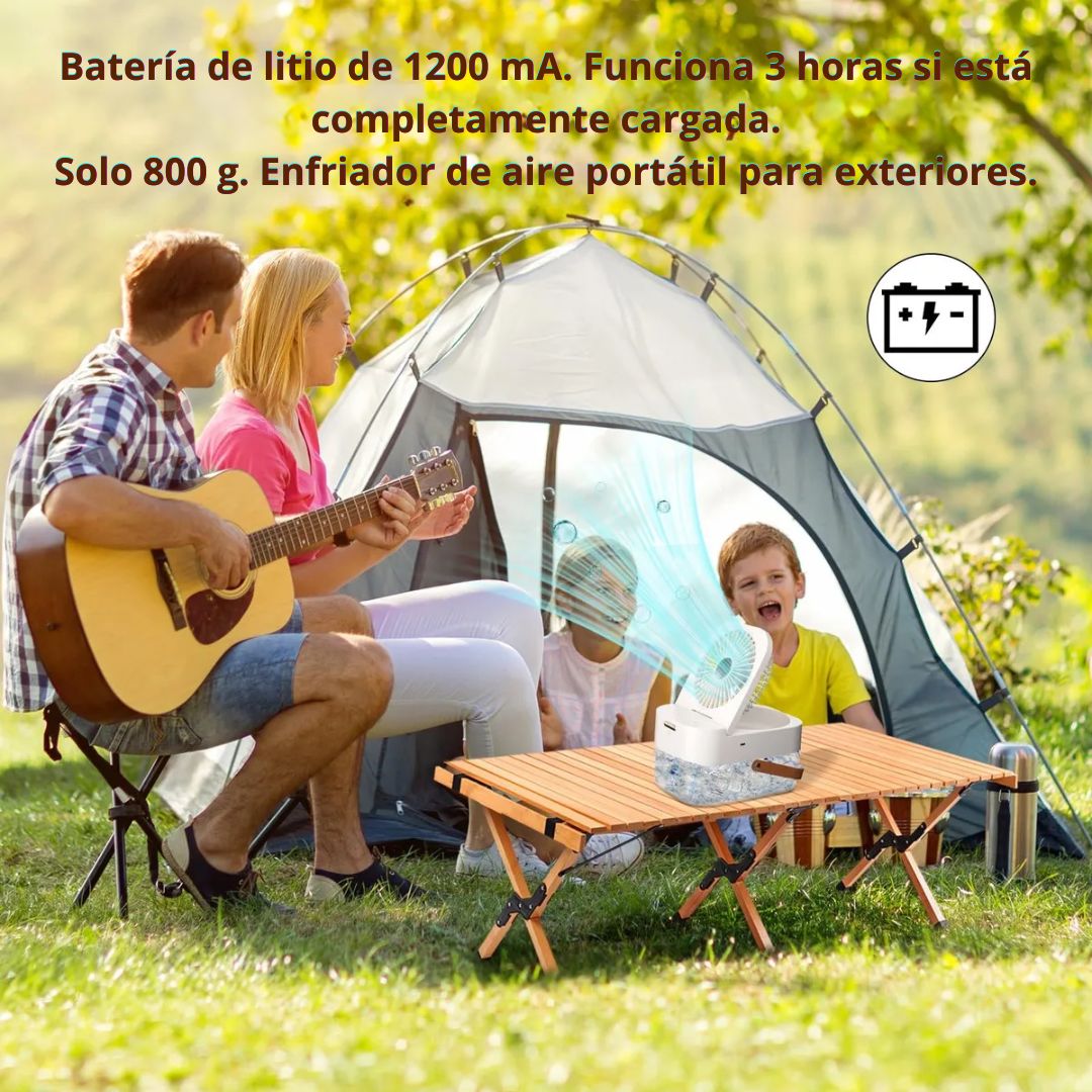 Ventilador Humidificador Portátil S1 con Nebulizador de Agua 2.5L USB y 3 Velocidades
