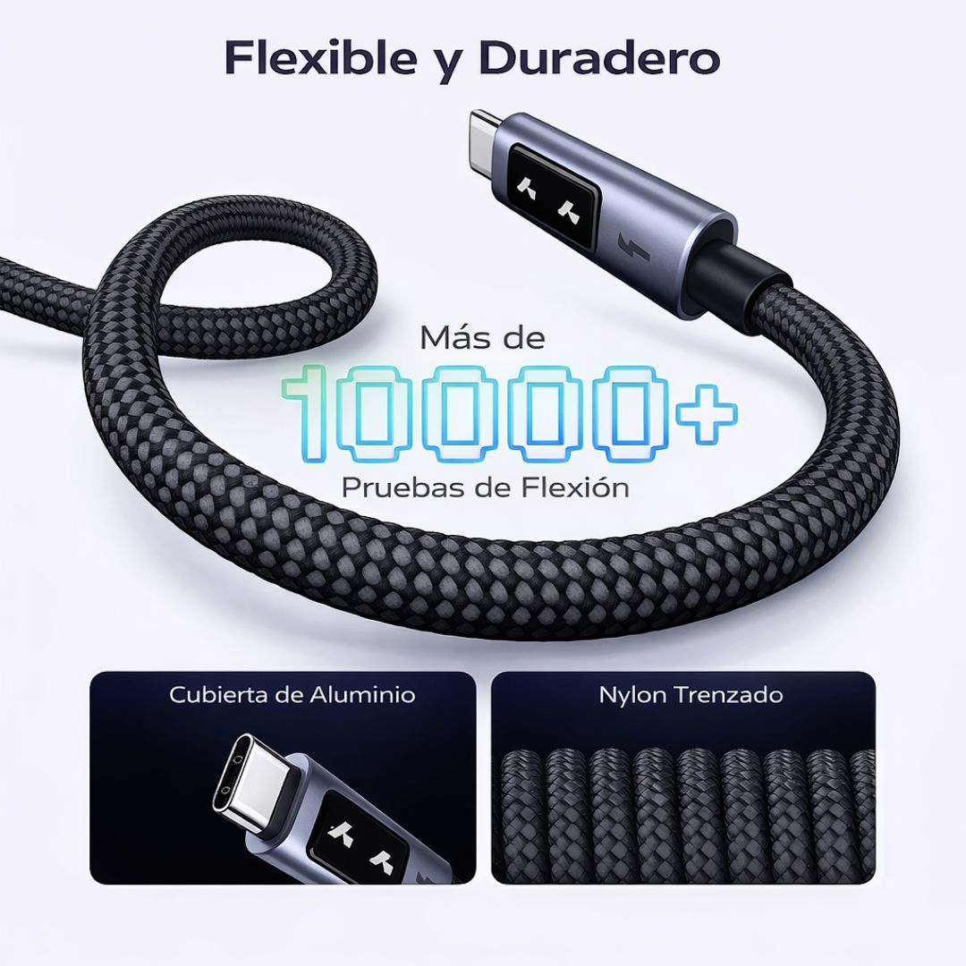 Cable USB-C a USB-C UGREEN 100W PD Carga Rápida con Pantalla LED 1 Metro L509