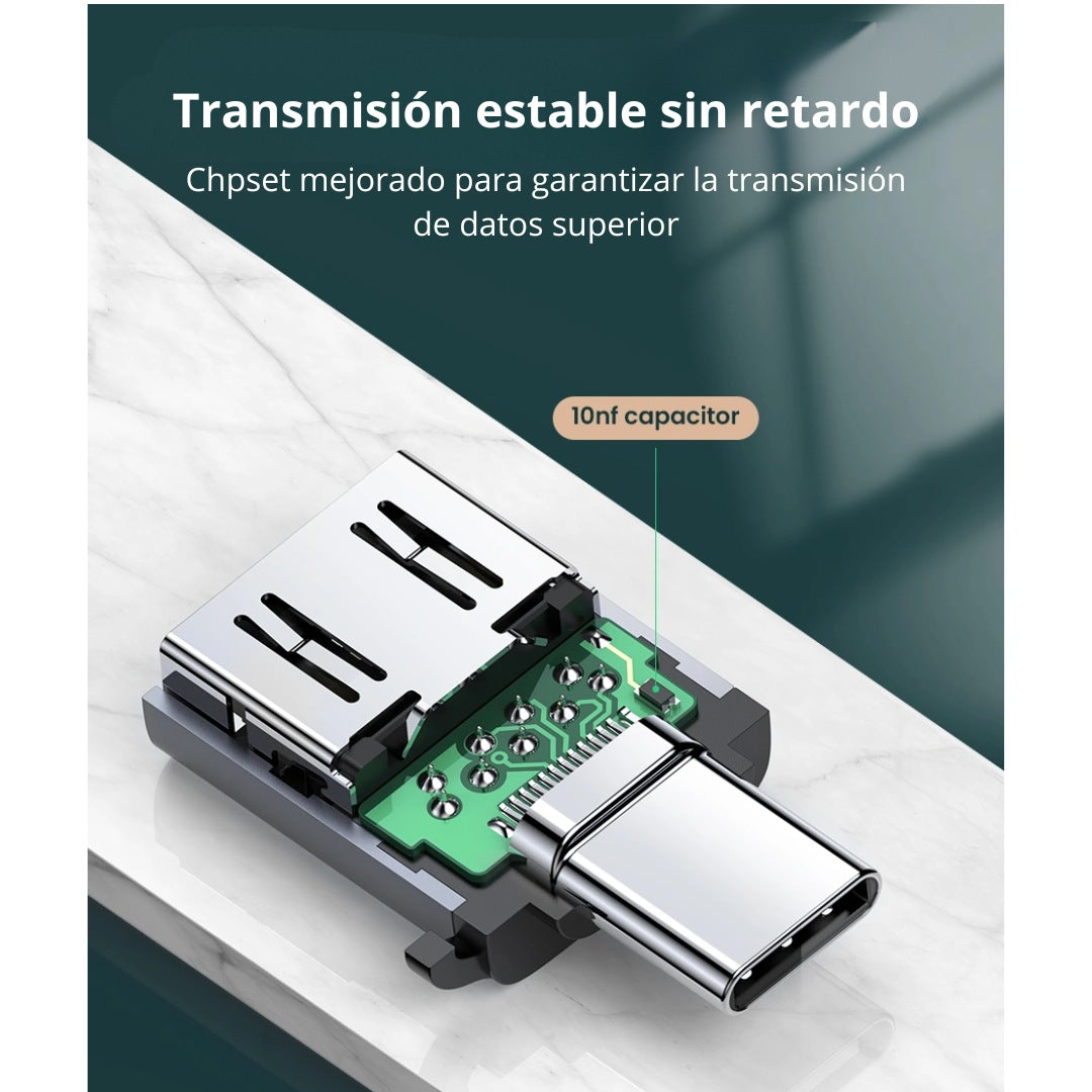 Adaptador USB-C a USB 3.0 UGREEN US270 OTG 5Gbps Gris Espacial