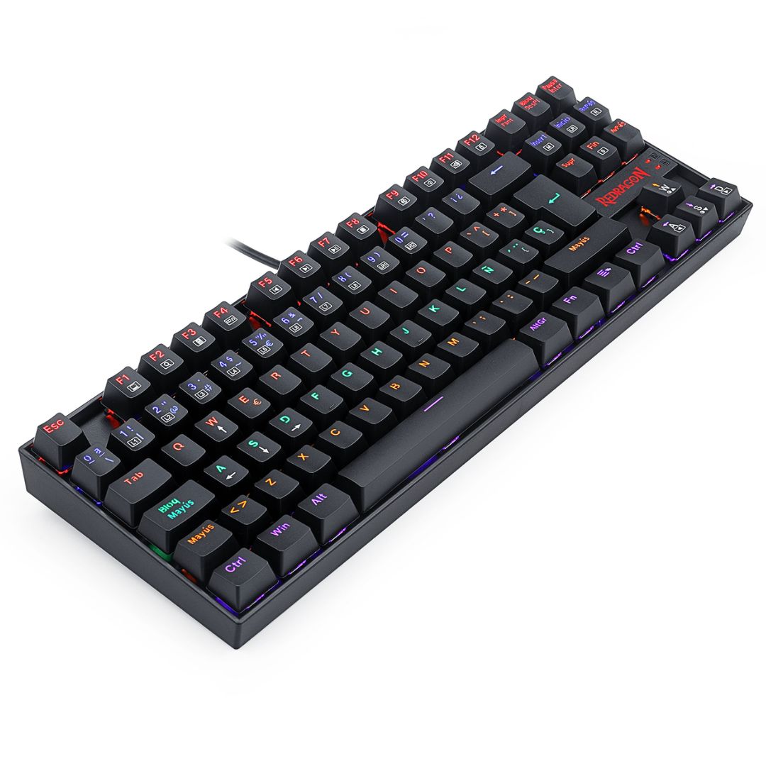 Teclado Mecánico Gamer Redragon Kumara K552 Rainbow TKL Español con Anti-Ghosting
