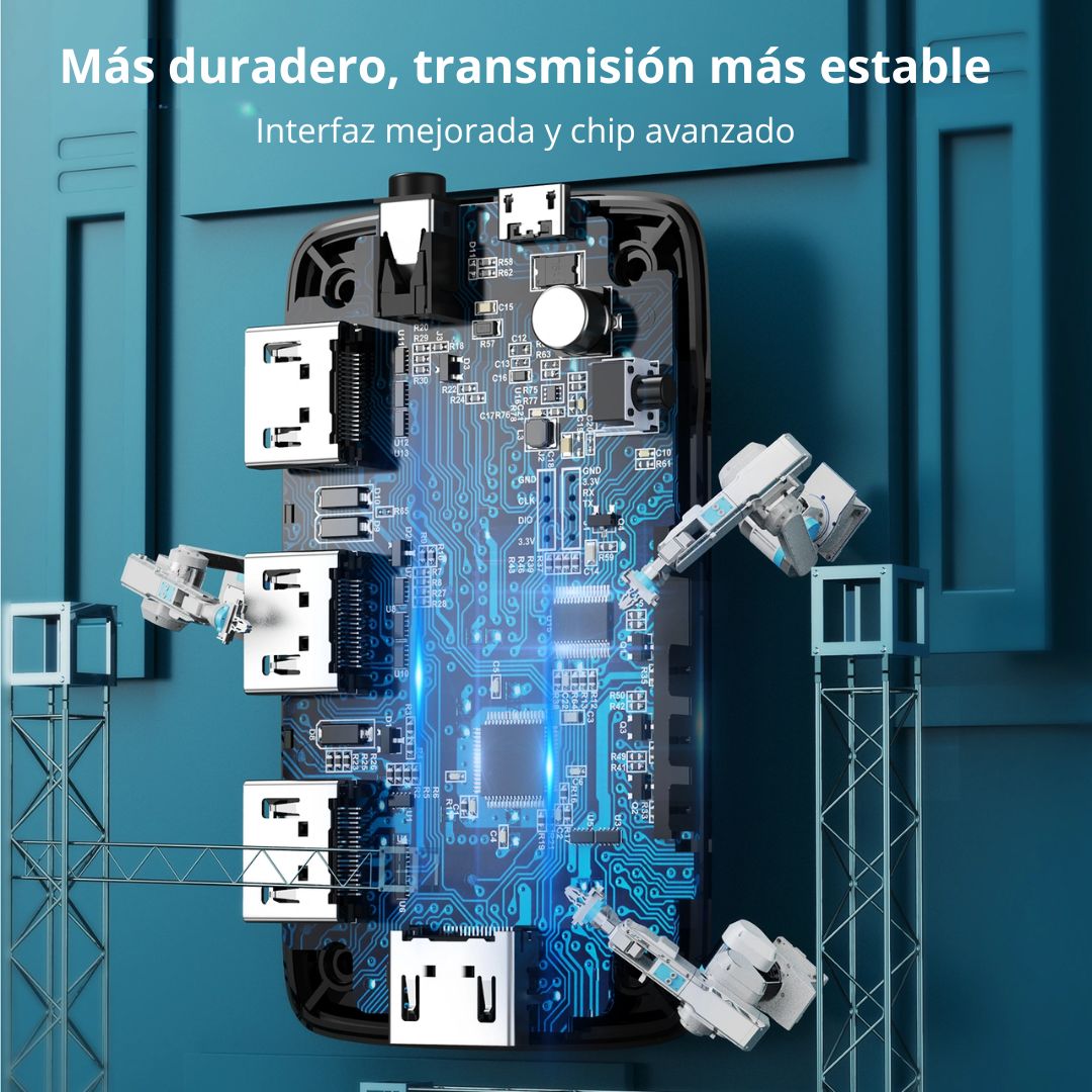 Switch HDMI UGREEN CM332 3 Entradas 1 Salida 4K 30Hz con Control Remoto