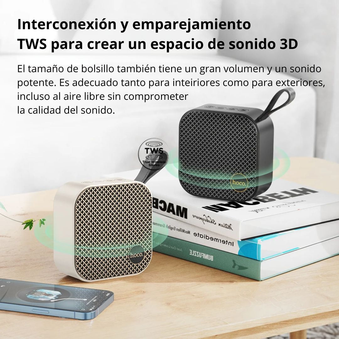 Parlante Bluetooth Hoco HC22 5W FM USB TF AUX TWS Portátil con Bluetooth 5.2