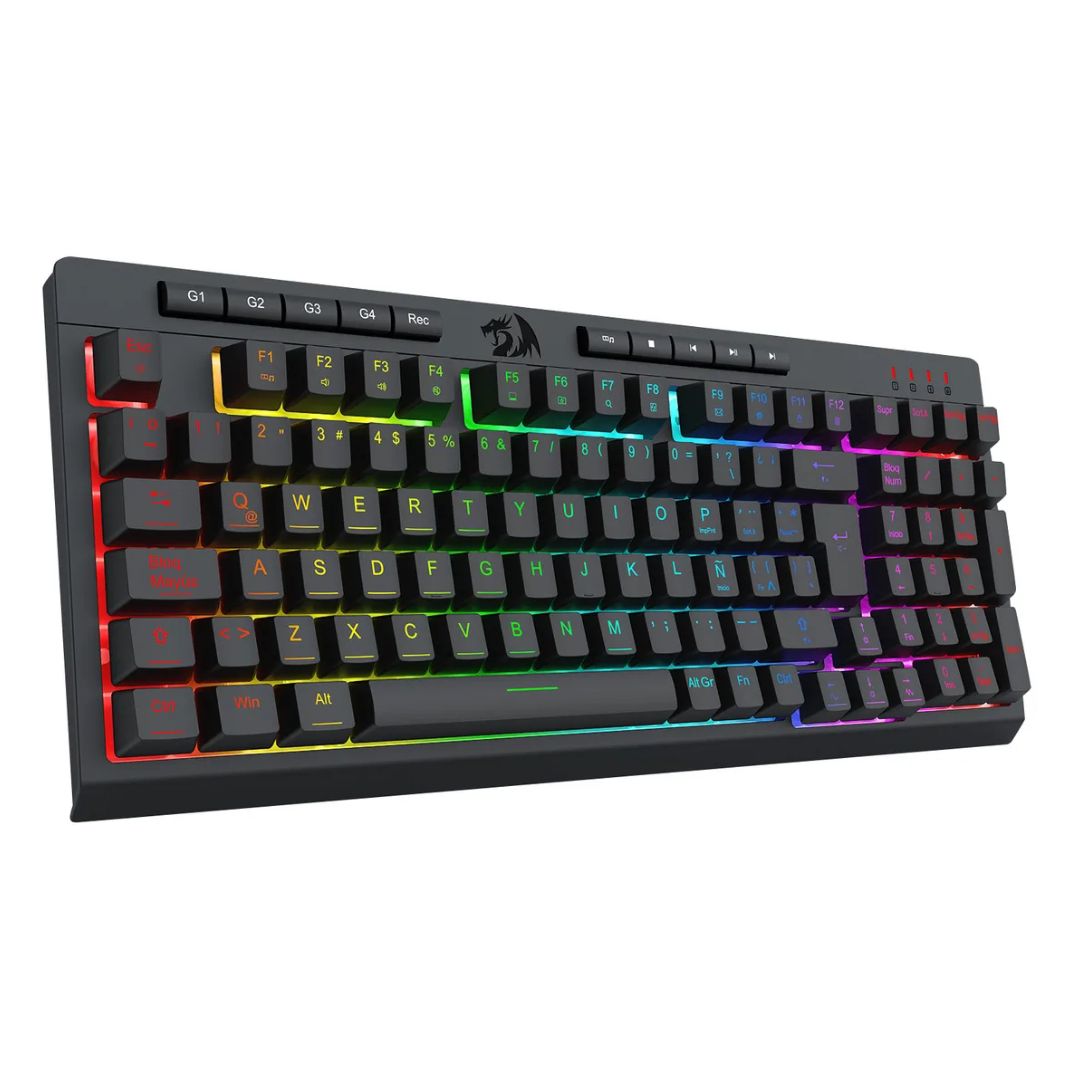 Combo Gamer Redragon S147 4 en 1 Teclado Mouse Audífonos y Mousepad RGB para PC
