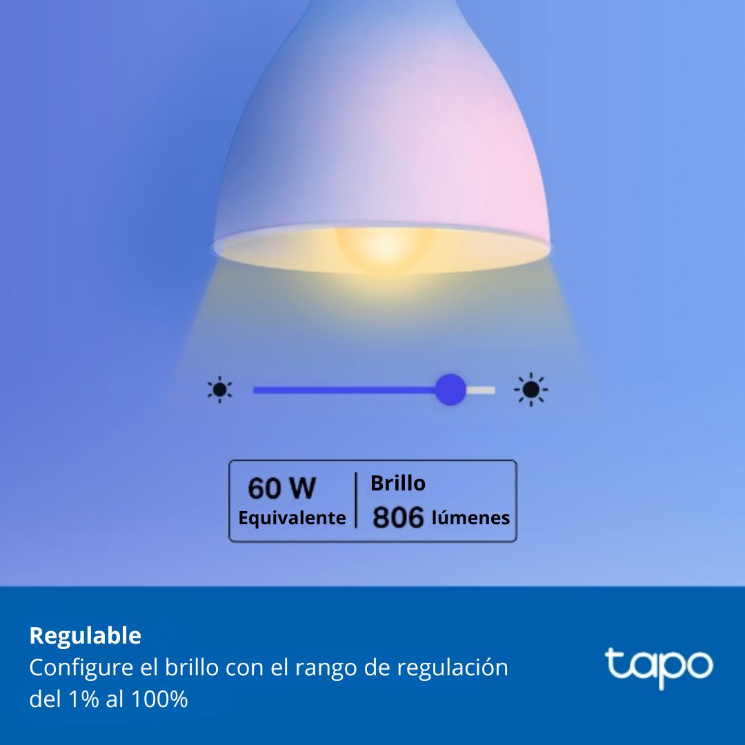 Foco Inteligente WiFi RGB E27 TP-Link Tapo L530E Multicolor