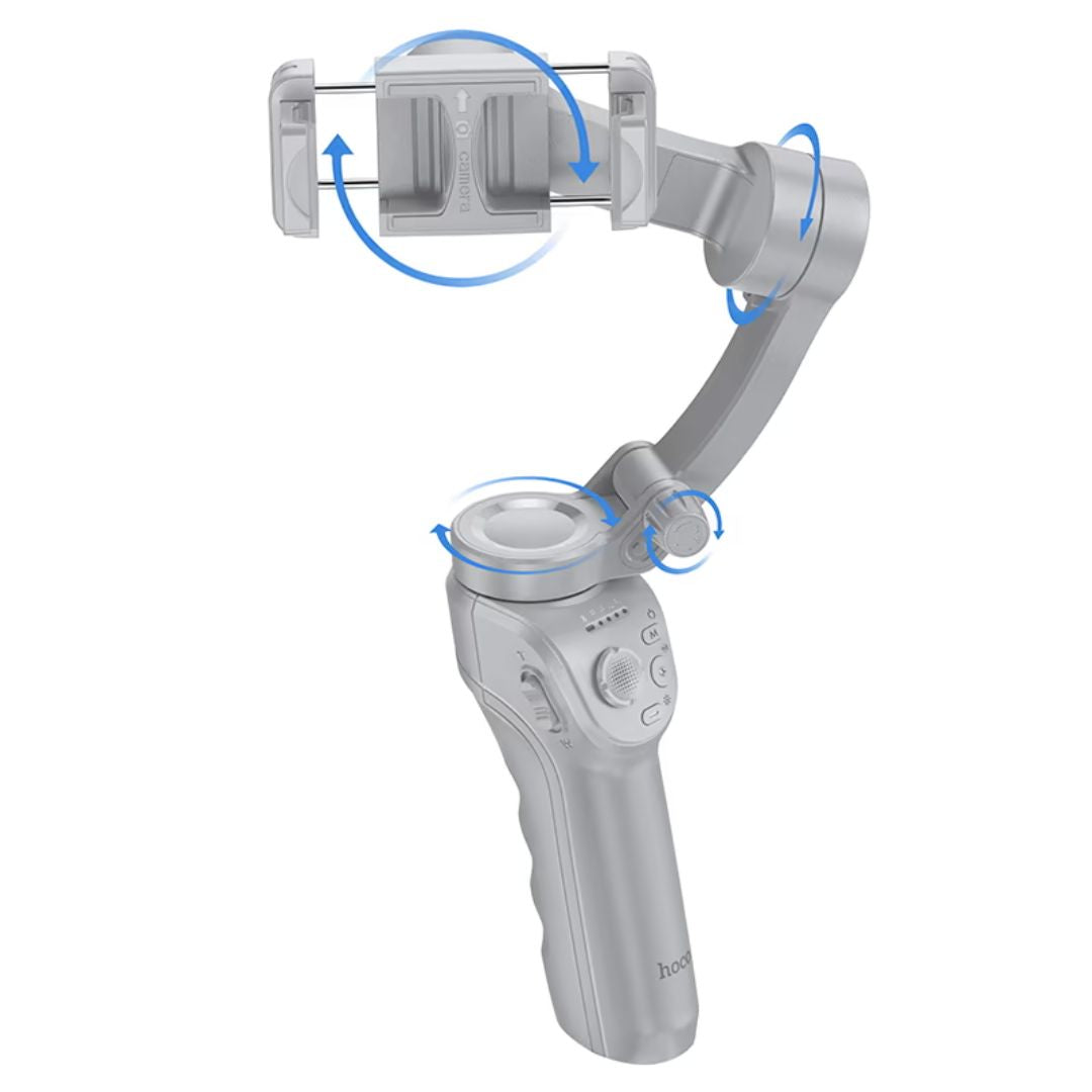 Estabilizador Gimbal Hoco K24 de 3 Ejes con Seguimiento Facial Luz LED y Trípode
