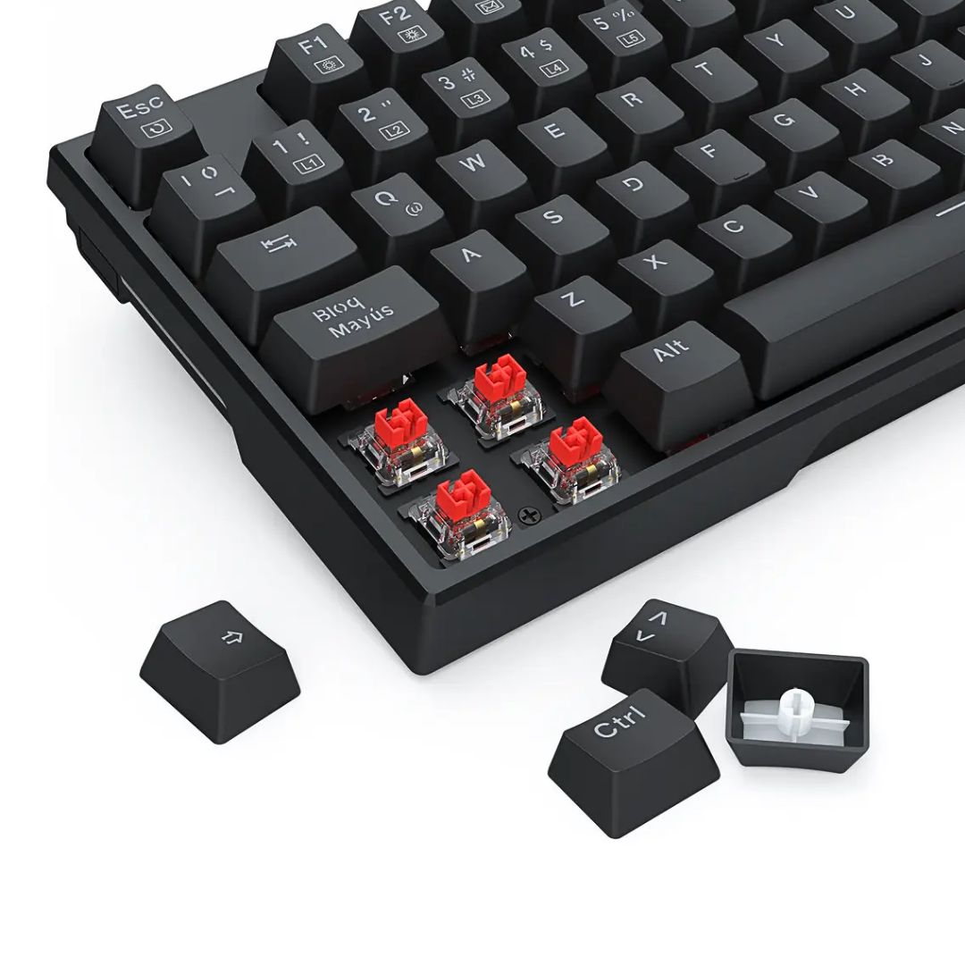 Combo Gamer Redragon S145 Teclado Mecánico RGB y Mouse 12400 DPI con Cable para PC