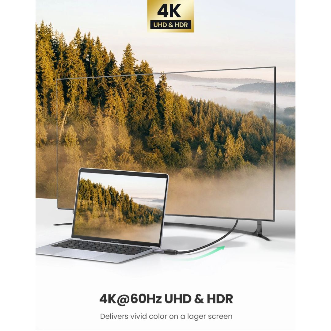 Adaptador USB-C a HDMI UGREEN US320 4K 60Hz para Laptop MacBook iPad y Celular