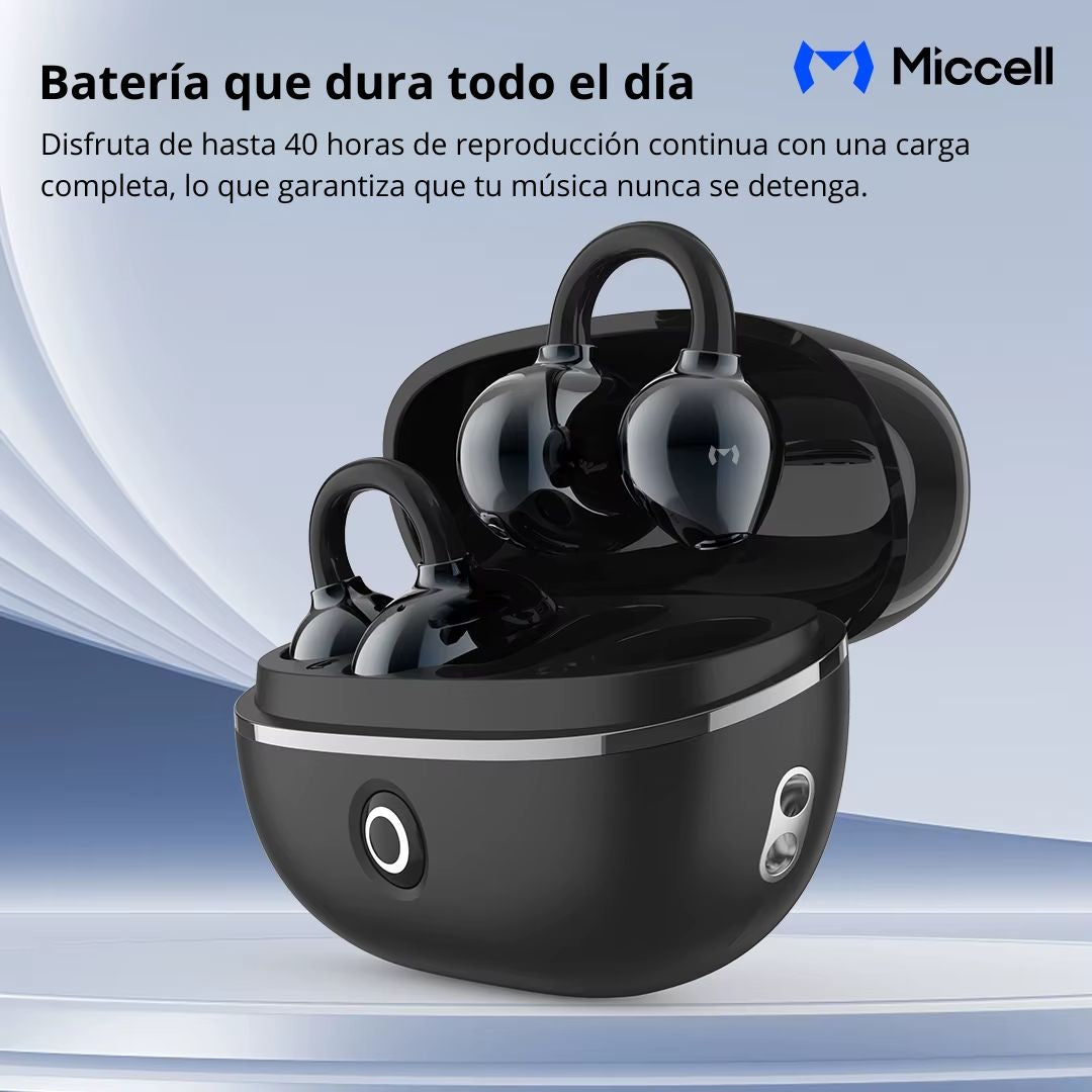 Audífonos Bluetooth Inalámbricos con Clip para Oreja TWS Estuche de Carga Miccell VQ-BH106