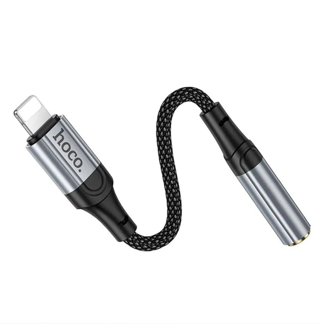 Adaptador Lightning a Jack 3.5mm Hoco LS36A para iPhone Audífonos y Llamadas