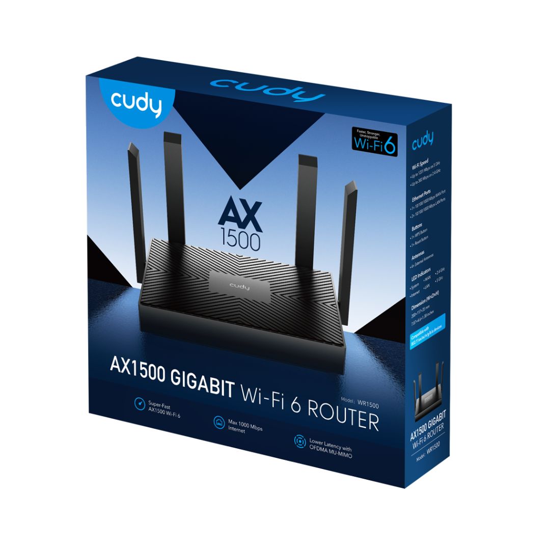 Router WiFi 6 Mesh Cudy WR1500 AX1500 Gigabit Dual Band